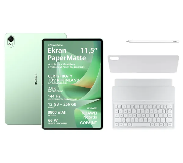 Huawei MatePad 11.5S 2026 12/256GB WiFi Zielony + klawiatura + rysik