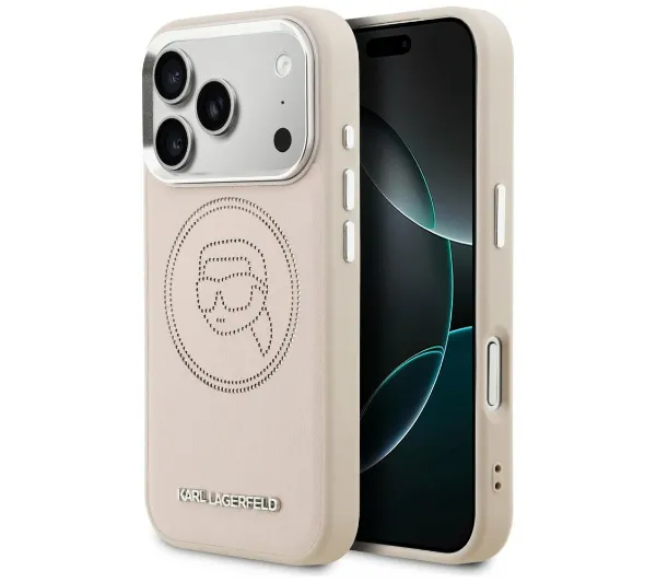 Karl Lagerfeld K Head Point Logo MagSafe do iPhone 17 Pro Różowy