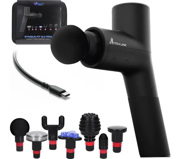 Extralink Gymgun Fit 2.0 Pro EX.34383 7 nakładek 3200obr/min 4h