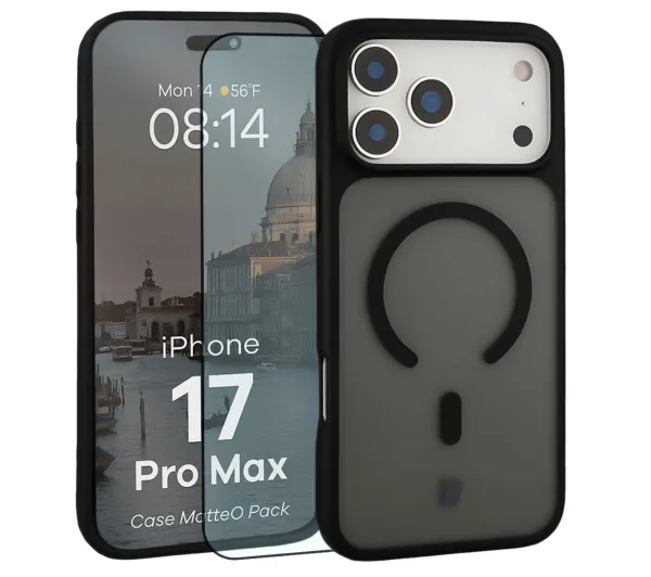 Bizon Case MatteO Pack do iPhone 17 Pro Max Czarny