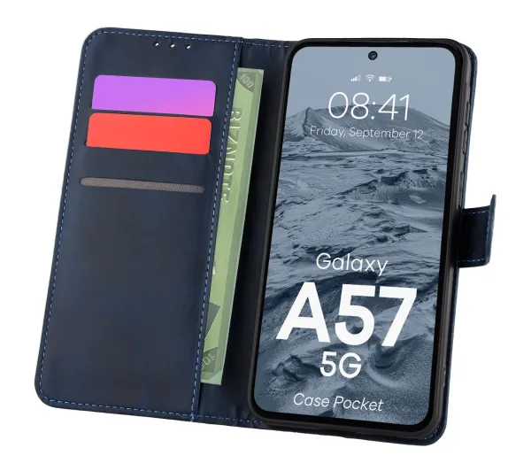 Bizon Pocket do Galaxy A57 5G Granatowy