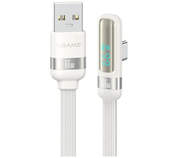 Kabel USAMS US-SJ651 66W USB-A/USB-C 1.2m biały