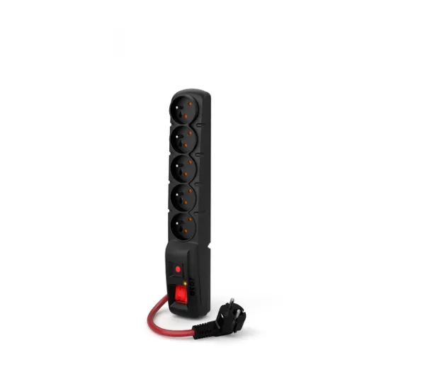 Acar F5 Power 5 gniazd 3m Czarny