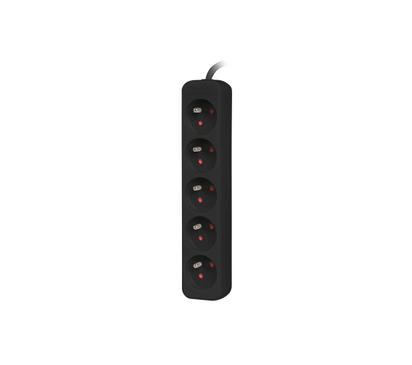 Lanberg PS0-05E-0300-BK 5 gniazd 3m Czarny
