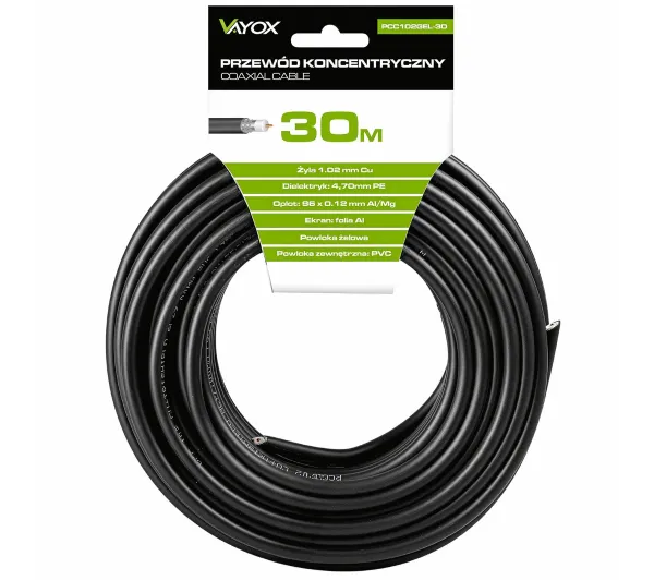 Vayox PCC102GEL-30 30m Czarny