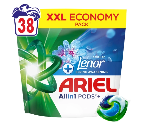 Ariel All-in-1 PODS +Touch Of Lenor Spring Awakening 38szt