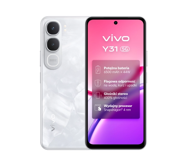 vivo Y31 5G 6/256GB 6,72" 120Hz 50Mpix Biały