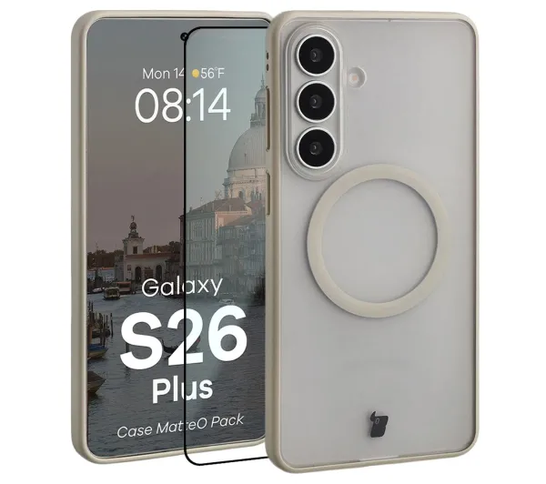 Bizon MatteO Pack do Galaxy S26 Plus Beżowy