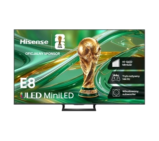 Hisense 75E8S 75" ULED MiniLED 4K 144Hz Smart TV Funkcje AI Dolby Vision Dolby Atmos DTS X HDMI 2.1 DVB-T2