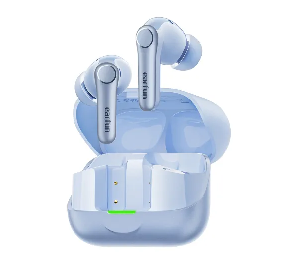 Earfun Air Pro 4+ ANC Dokanałowe Bluetooth 6.0 Funkcje AI Niebieski