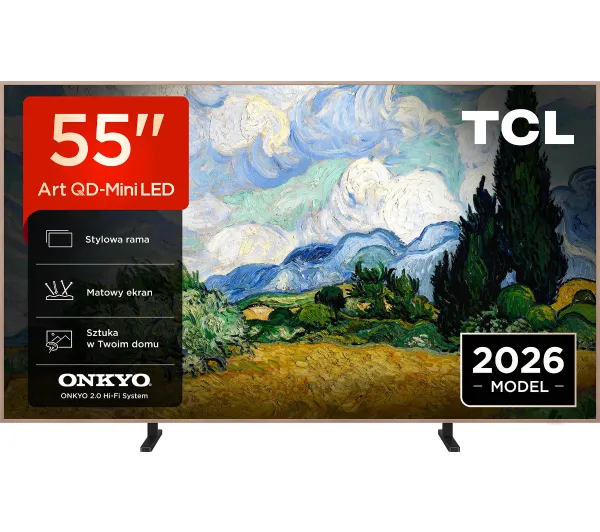 TCL NXTVision 55A400 Pro 55" QD-Mini LED 4K 144Hz Google TV Funkcje AI Dolby Vision Dolby Atmos DTS-X HDMI 2.1 DVB-T2