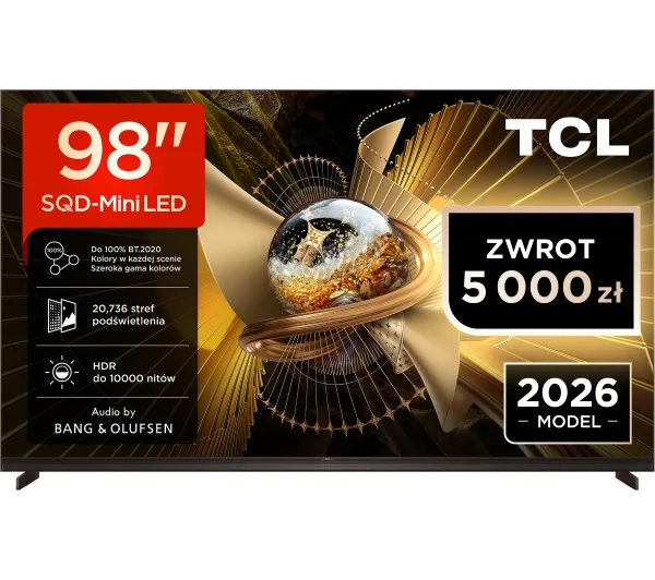 TCL 98X11L 98" SQD-Mini LED 4K 144Hz Google TV Dolby Vision Dolby Atmos DTS-X Bang & Olufsen HDMI 2.1 DVB-T2