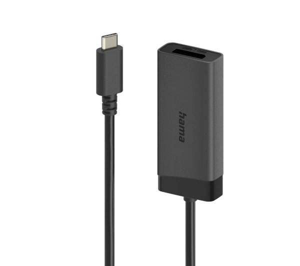 Hama USB-C - DisplayPort/HDMI Ultra-HD 4K 60Hz Czarny