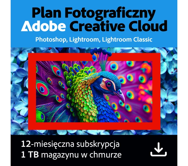 Adobe Creative Cloud Photography Plan 1 Rok Kod aktywacyjny