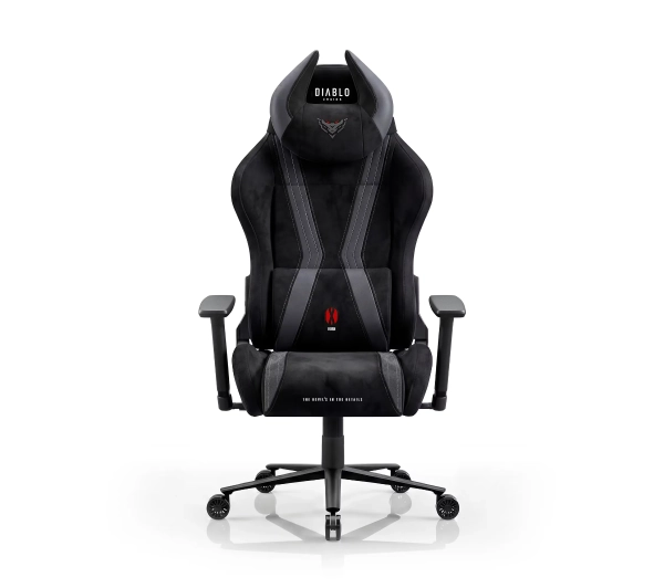 Diablo Chairs X-Horn 2.0 Normal Size Burned Black Gamingowy do 140kg Tkanina Czarny