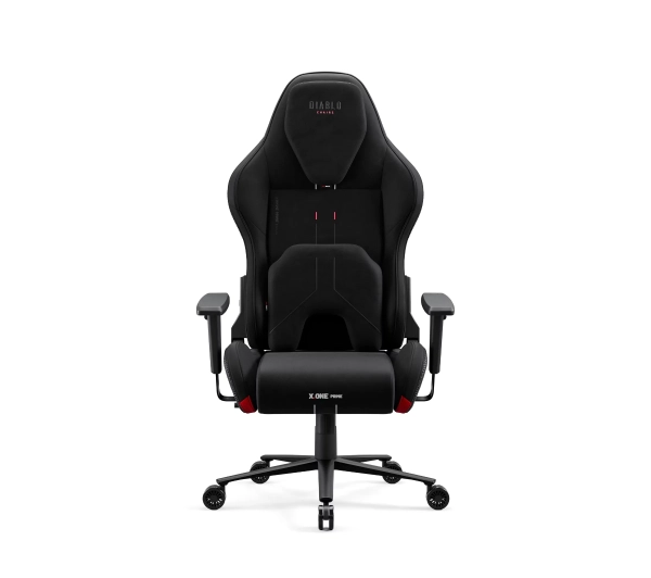 Diablo Chairs X.One Prime, Normal Size, Burned Black Gamingowy Do 140kg Tkanina Czarny