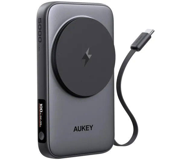 Aukey PB-MS11 3w1 5000mAh 20W Szary