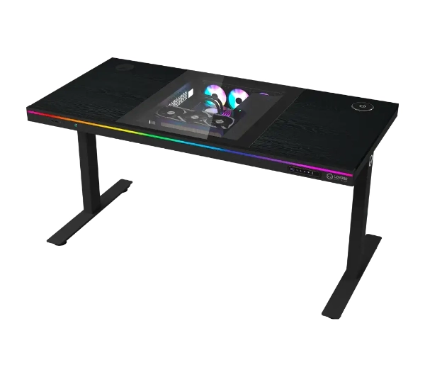 Biurka gamingowe - Lorgar Desk Elite 90 Series DE90W Blat Melaminowy140cm Regulacja wysokości Czarny