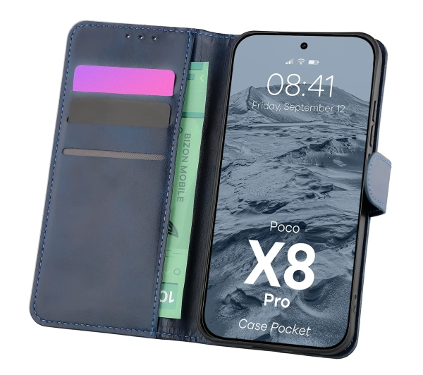 Bizon Case Pocket do Xiaomi POCO X8 Pro Granatowy