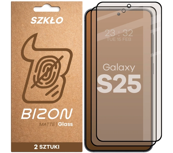 Bizon matowe Glass Matte Duo do Galaxy S25 2 sztuki