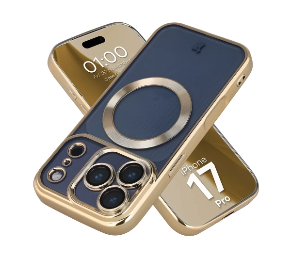 Bizon Case GuardO do iPhone 17 Pro Złoty