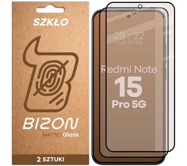 Bizon matowe Glass Matte Duo do Xiaomi Redmi Note 15 Pro 5G 2 sztuki