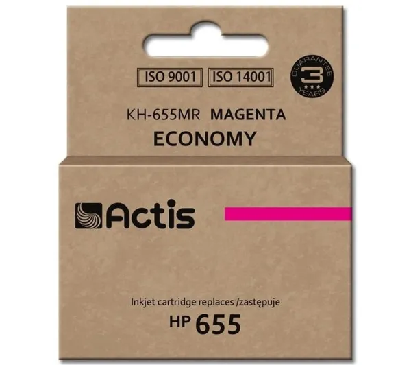 Actis KH-655MR Tusz do drukarki HP, Zamiennik HP 655 CZ111AE;  Standard;  12 ml;  purpurowy.