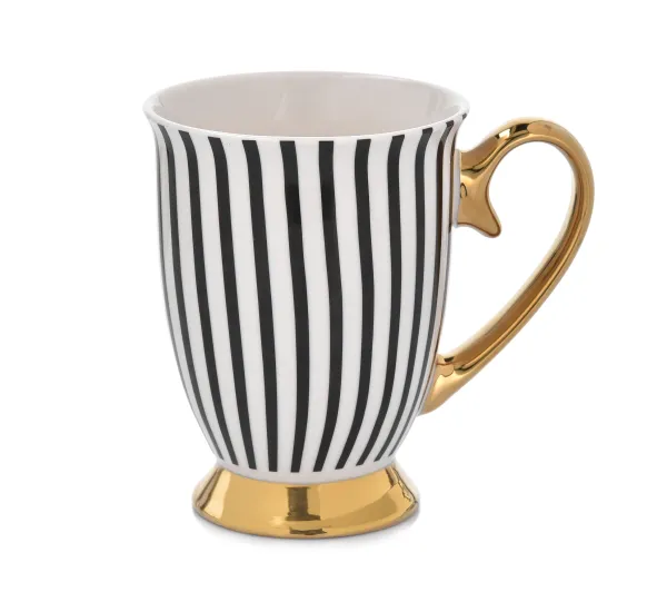 Szklanki - Ambition porcelanowy Diana Glod 300 ml paski