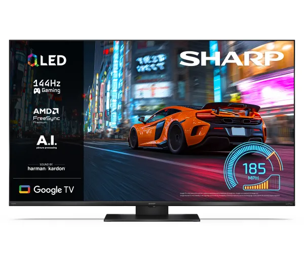 Sharp 55JR7765E 55" QLED 4K 144Hz Google TV Dolby Vision Dolby Atmos Funkcje AI HDMI 2.1 DVB-T2