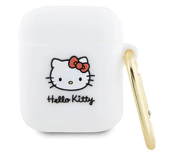 Hello Kitty Silicone 3D Kitty Head dla Apple AirPods 1/2 Biały