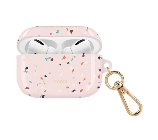 UNIQ Coehl Terrazzo do Apple AirPods Pro Różowy Wzór