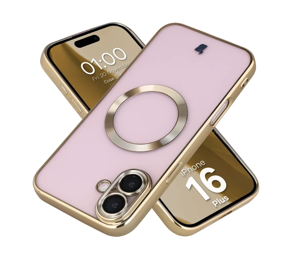 Bizon Case GuardO do iPhone 16 Plus Złoty