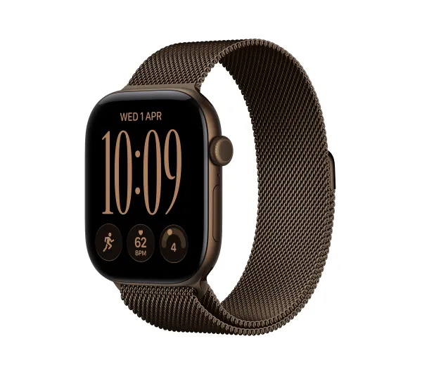 Apple Watch Series 12 GPS + Cellular Koperta 42 mm z aluminium ciemny brąz Bransoleta mediolańska ciemny brąz