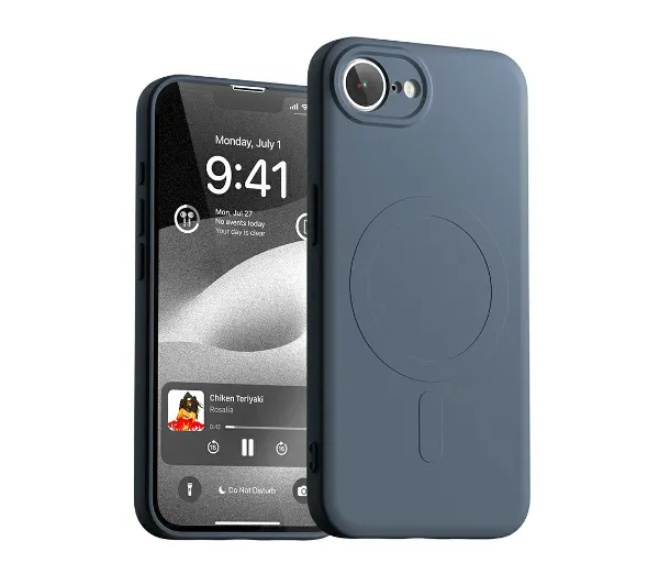 Mercury Semi-Silicone MagSafe do iPhone 16e / 17e Granatowy