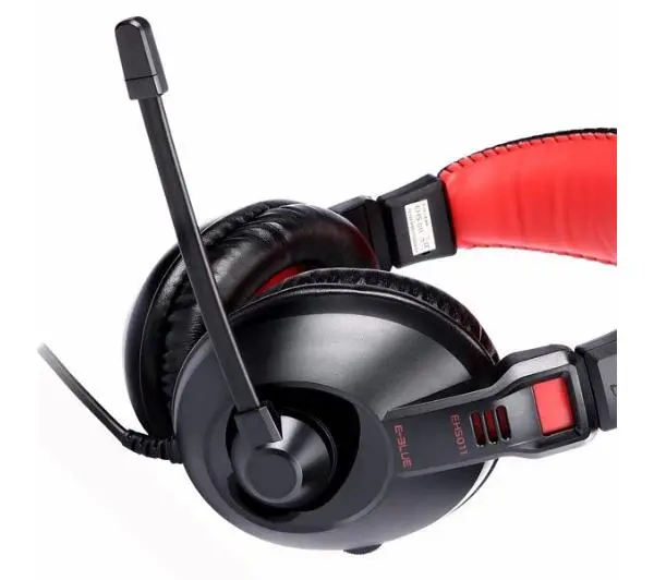 E-BLUE Conqueror EHS011BK Nauszne Czarno-czerwony