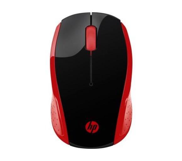 mysz komputerowa HP 200 (czarno-czerwony)