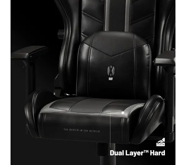 Diablo Chairs X-Ray 2.0 Normal Size Gamingowy do 136kg Skóra ECO Czarno-szary - Kup na Raty - RRSO 0%