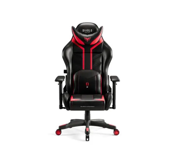 Diablo Chairs X-Ray 2.0 Normal Size Gamingowy do 136kg Skóra ECO Czarno-czerwony