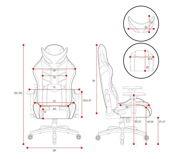 Diablo Chairs X-Ray 2.0 Normal Size Gamingowy do 136kg Skóra ECO Biało-czarny - Kup na Raty - RRSO 0%