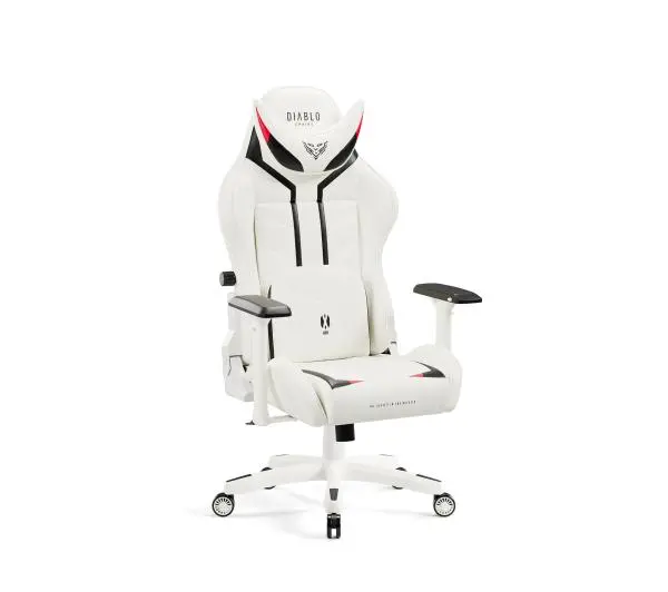 Diablo Chairs X-Ray 2.0 Normal Size Gamingowy do 136kg Skóra ECO Biało-czarny - Kup na Raty - RRSO 0%
