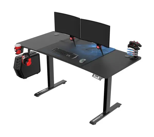 Ultradesk LEVEL V2 140cm Regulacja wysokości Czarno-niebieski - Kup na Raty - RRSO 0%