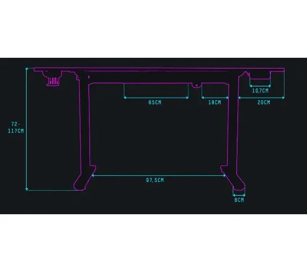 Ultradesk LEVEL V2 140cm Regulacja wysokości Czarno-niebieski - Kup na Raty - RRSO 0%