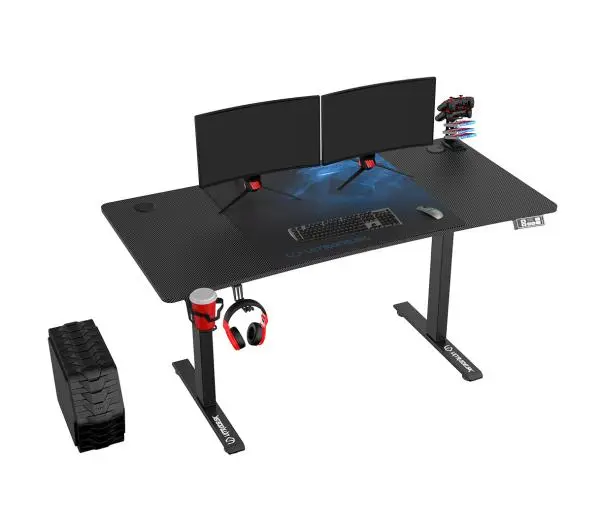 Ultradesk LEVEL V2 140cm Regulacja wysokości Czarno-niebieski - Kup na Raty - RRSO 0%
