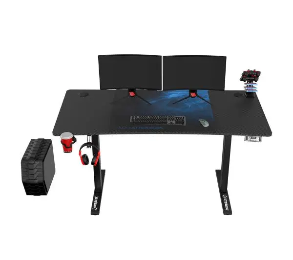 Ultradesk LEVEL V2 140cm Regulacja wysokości Czarno-niebieski - Kup na Raty - RRSO 0%