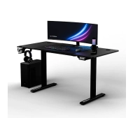 Ultradesk LEVEL V2 140cm Regulacja wysokości Czarno-niebieski