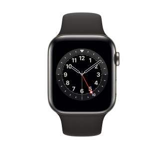 Apple Watch Series 6 GPS + Cellular 44mm (czarny-sport) Smartwatch