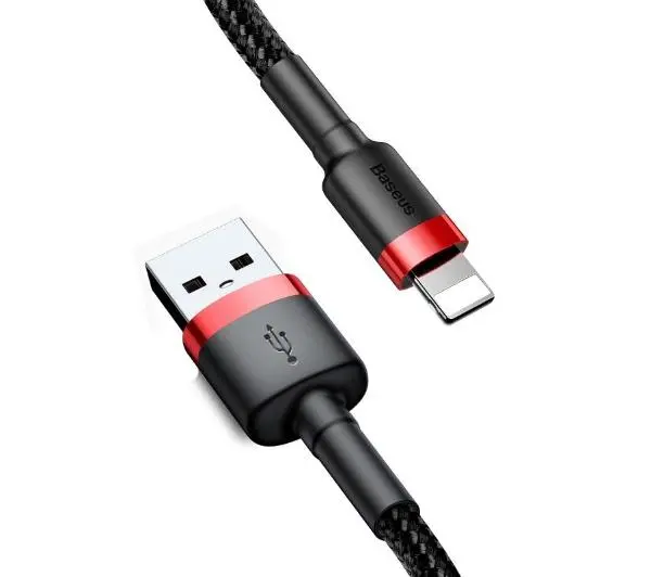 Baseus Lightning USB Cafule 1,5A 2m Czarno-czerwony