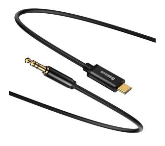 kabel USB Baseus Kabel audio USB-C do mini jack 3,5mm AUX Yiven 1.2m (czarny)