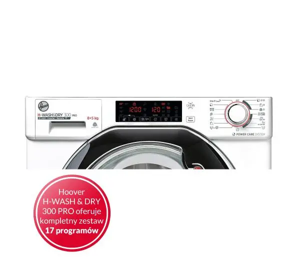 Hoover H-Wash 300 Pro HBDO485TAMCE 8kg/5kg Zdalne sterowanie - DRUGI -30%, ALBO 5-TY ZA 1ZŁ - Kup na Raty - RRSO 0%