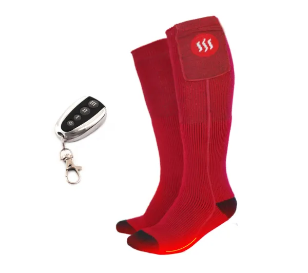 Podgrzewane skarpety GLOVII GQ3 (rozmiar 35-40) Czerwono-czarny